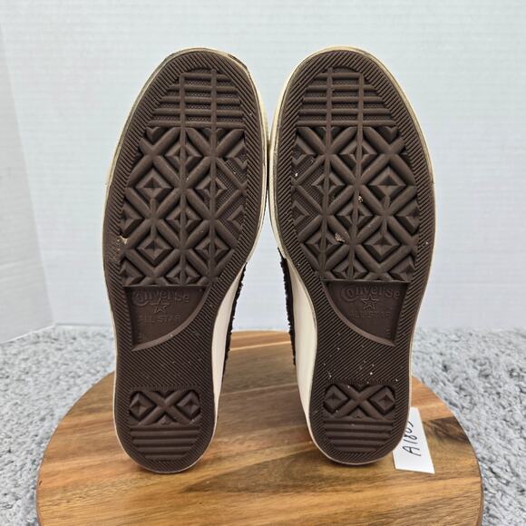 Converse CTAS Chuck Taylor All Star Platform Low Cozy Sherpa Mauve Y2K Womens 10 - Picture 8 of 12